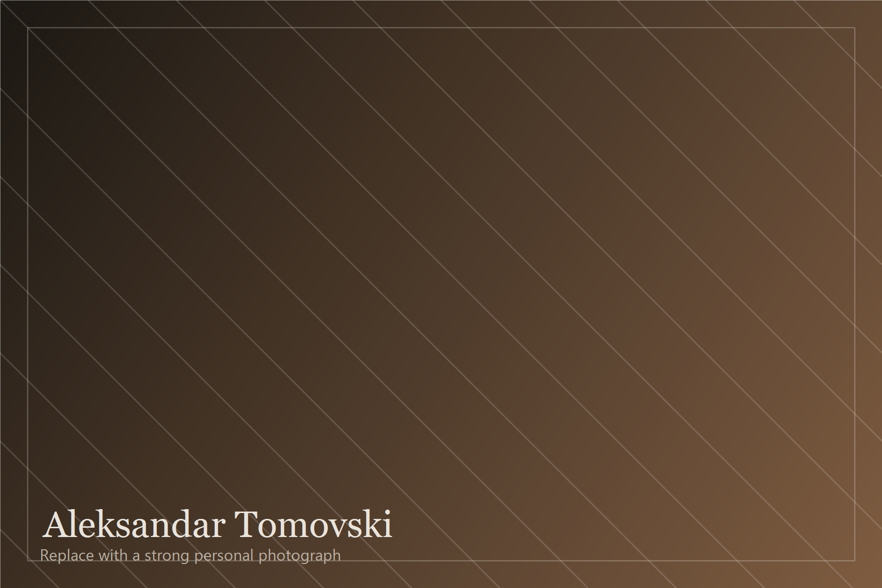 Atmospheric visual introducing Aleksandar Tomovski's personal universe.
